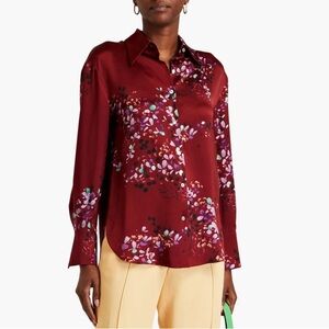 Vince 100% silk button up